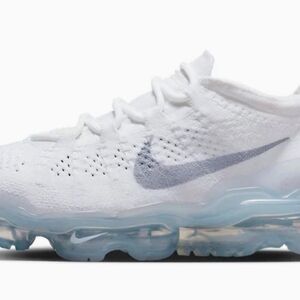 Nike White and Gray Air VaporMax Sneakers